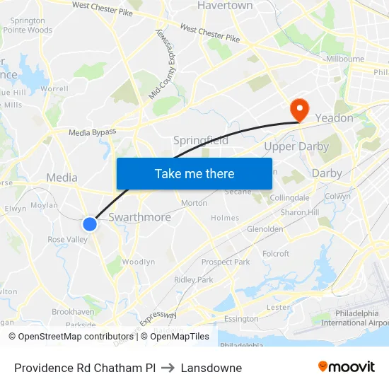 Providence Rd Chatham Pl to Lansdowne map
