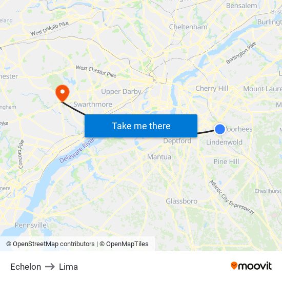 Echelon to Lima map