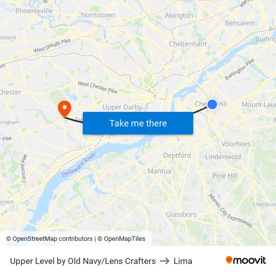 Upper Level by Old Navy/Lens Crafters to Lima map