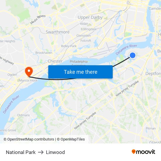 National Park to Linwood map