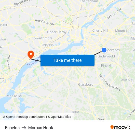 Echelon to Marcus Hook map