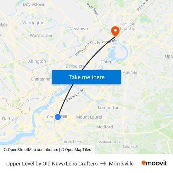 Upper Level by Old Navy/Lens Crafters to Morrisville map