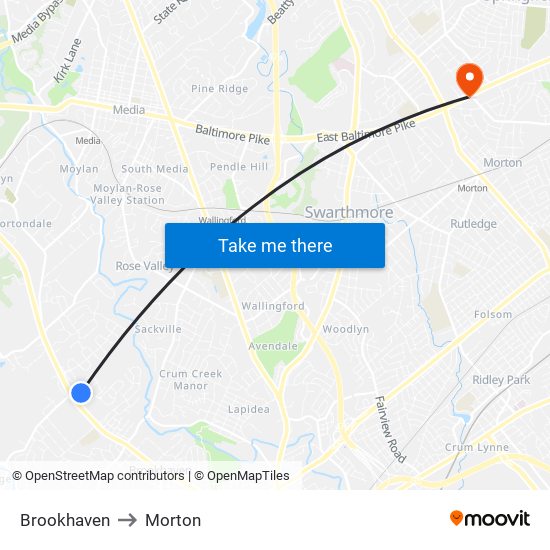 Brookhaven to Morton map