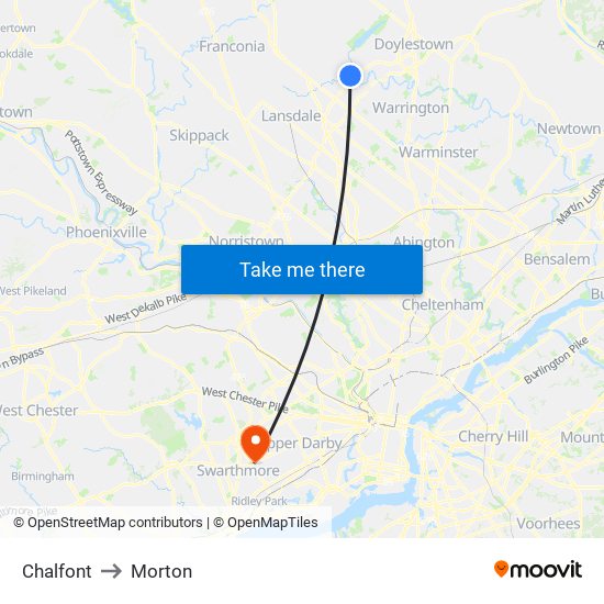 Chalfont to Morton map