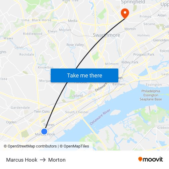 Marcus Hook to Morton map