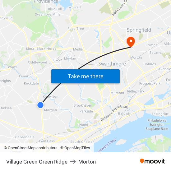 Village Green-Green Ridge to Morton map