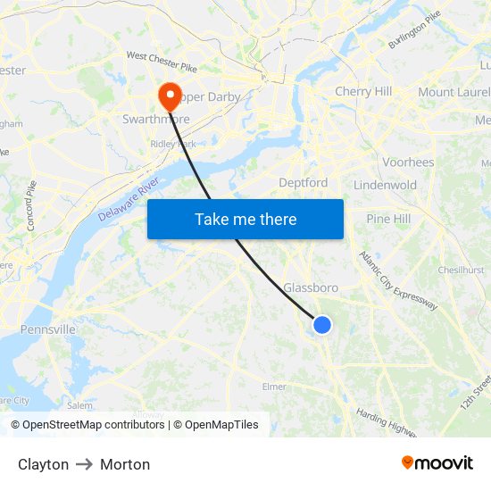 Clayton to Morton map