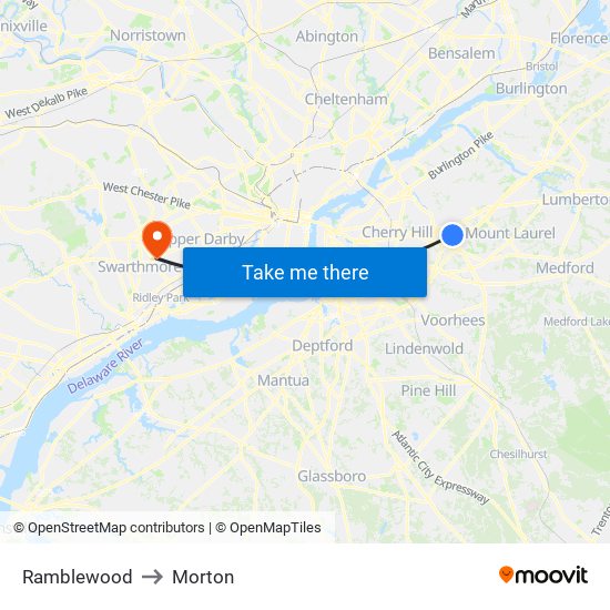 Ramblewood to Morton map