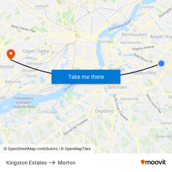 Kingston Estates to Morton map