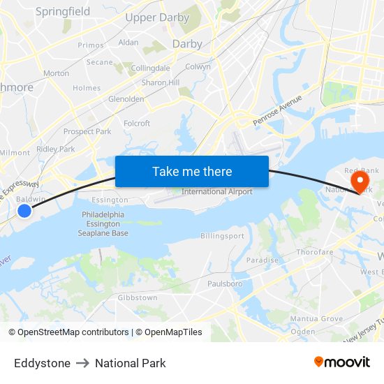 Eddystone to National Park map