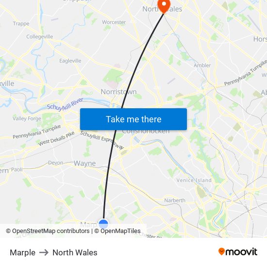 Marple to North Wales map