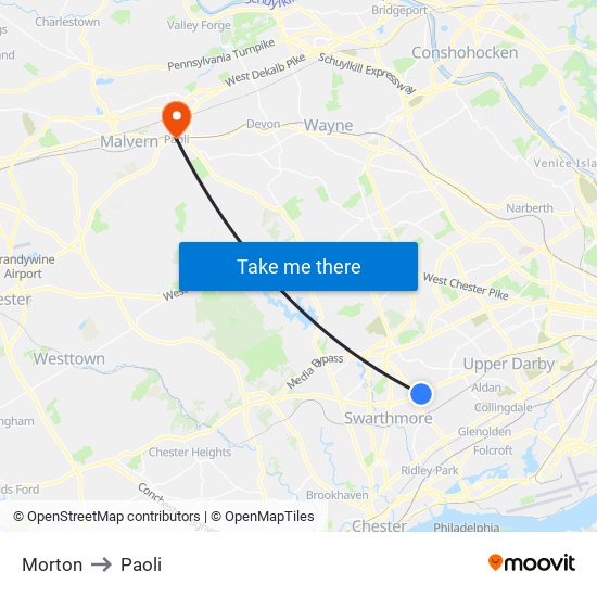 Morton to Paoli map