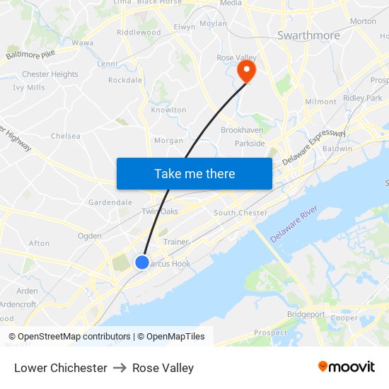 Lower Chichester to Rose Valley map