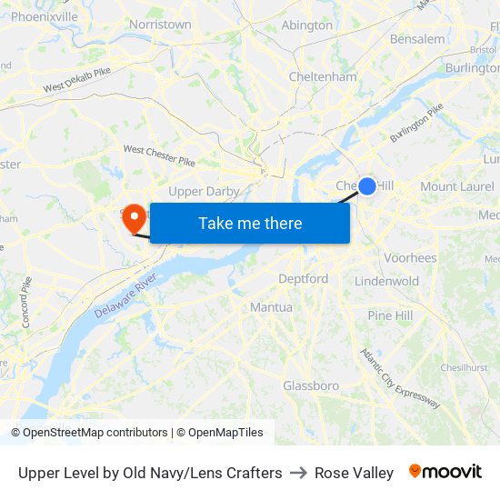 Upper Level by Old Navy/Lens Crafters to Rose Valley map