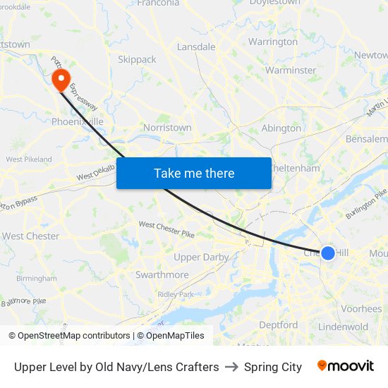 Upper Level by Old Navy/Lens Crafters to Spring City map