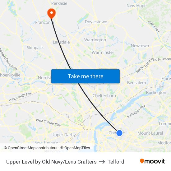 Upper Level by Old Navy/Lens Crafters to Telford map