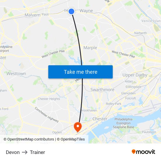 Devon to Trainer map