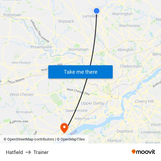 Hatfield to Trainer map