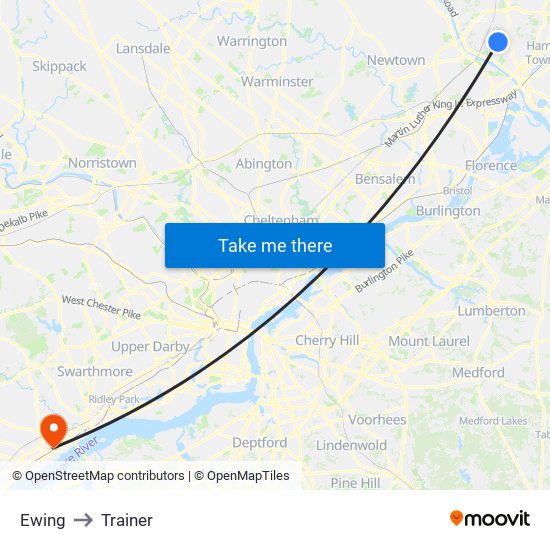 Ewing to Trainer map