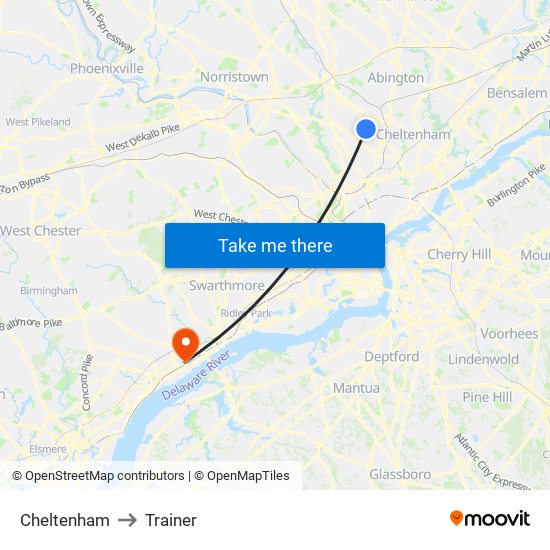 Cheltenham to Trainer map