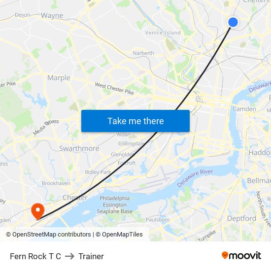 Fern Rock T C to Trainer map
