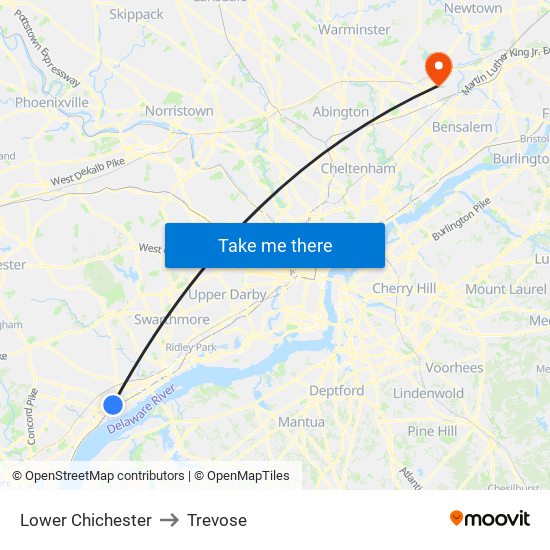 Lower Chichester to Trevose map