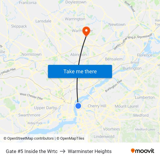 Gate #5 Inside the Wrtc to Warminster Heights map