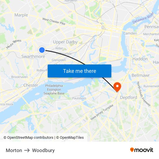Morton to Woodbury map