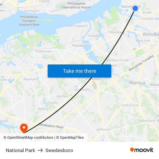 National Park to Swedesboro map