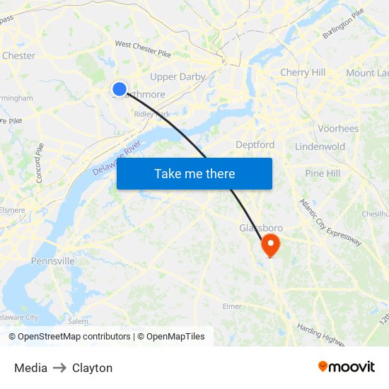 Media to Clayton map