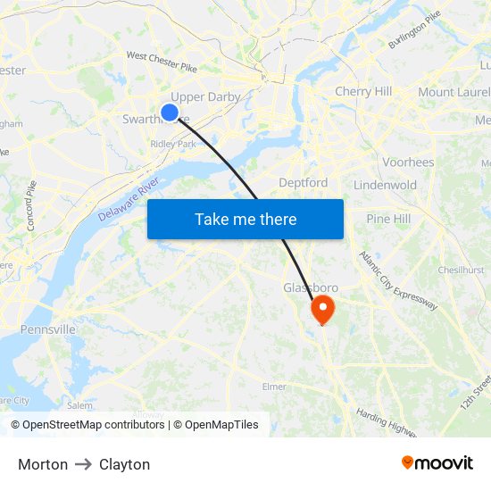 Morton to Clayton map