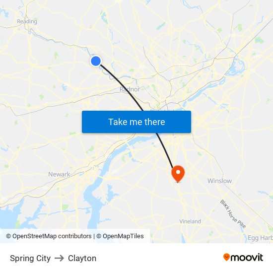 Spring City to Clayton map