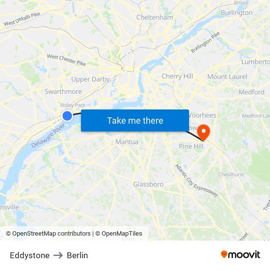 Eddystone to Berlin map