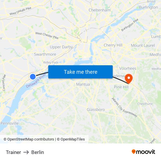 Trainer to Berlin map