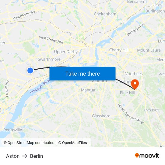 Aston to Berlin map