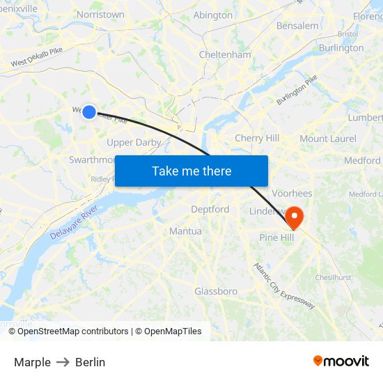 Marple to Berlin map