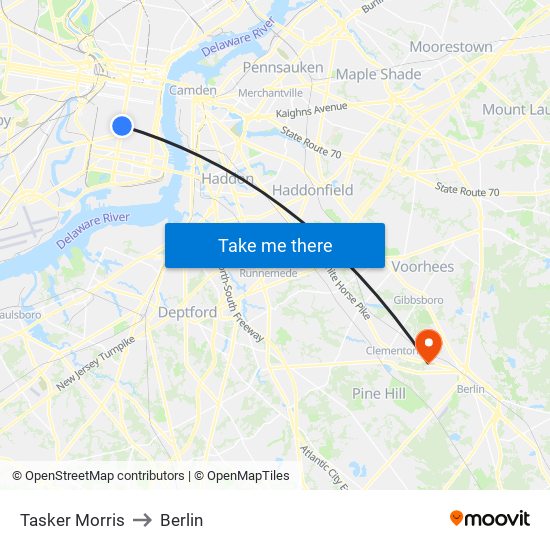 Tasker Morris to Berlin map