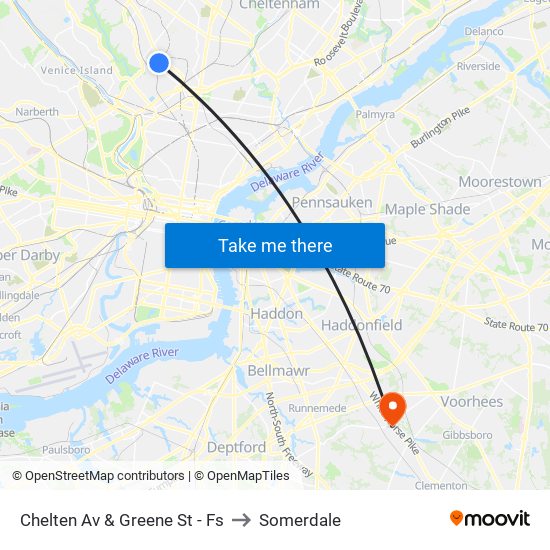 Chelten Av & Greene St - Fs to Somerdale map