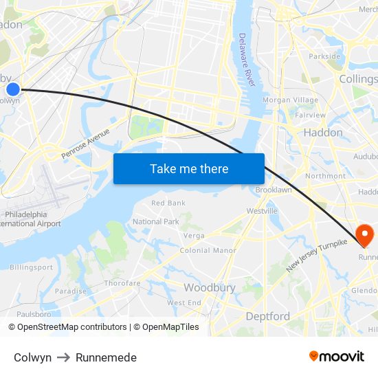 Colwyn to Runnemede map