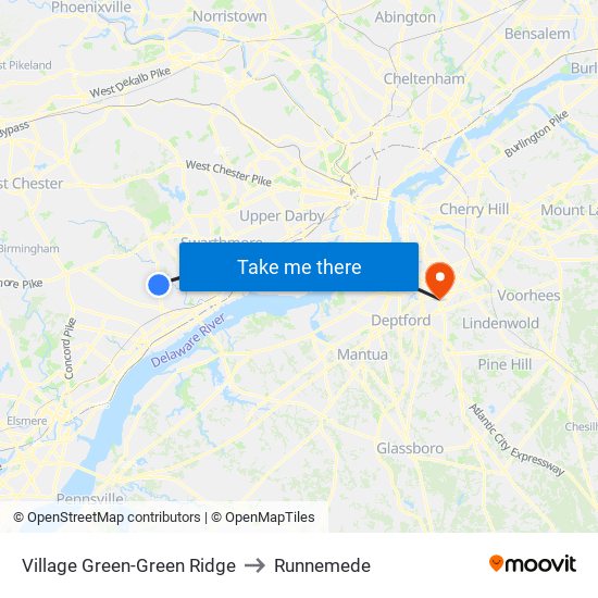 Village Green-Green Ridge to Runnemede map
