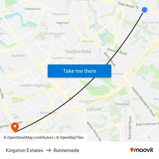 Kingston Estates to Runnemede map