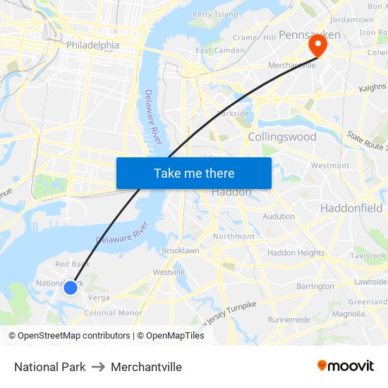 National Park to Merchantville map