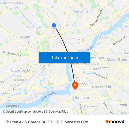 Chelten Av & Greene St - Fs to Gloucester City map