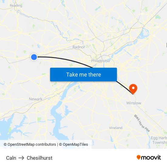 Caln to Chesilhurst map