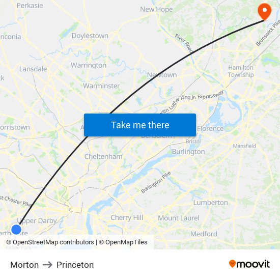 Morton to Princeton map