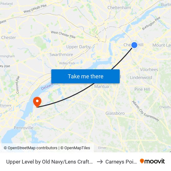 Upper Level by Old Navy/Lens Crafters to Carneys Point map