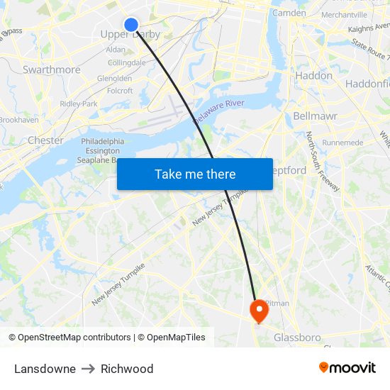 Lansdowne to Richwood map