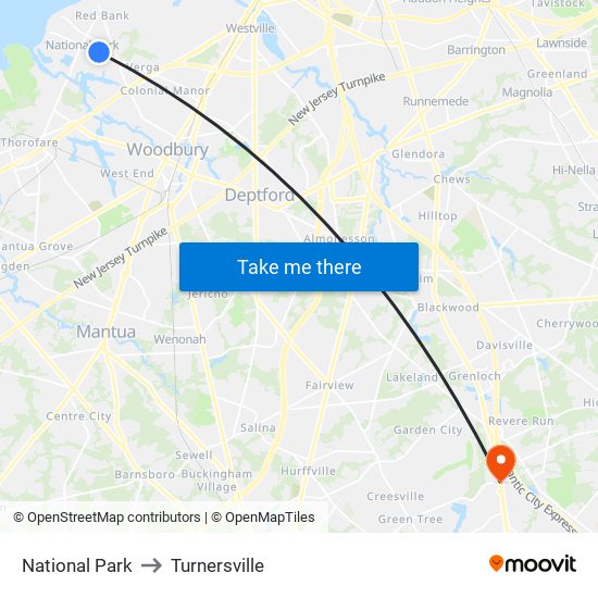 National Park to Turnersville map