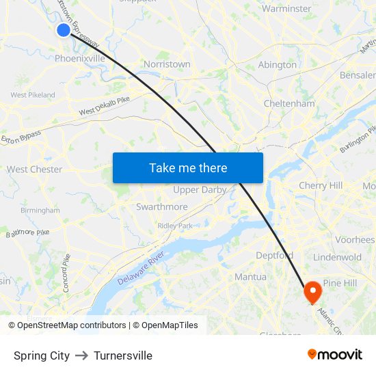 Spring City to Turnersville map