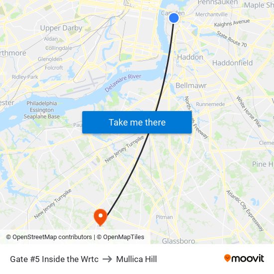 Gate #5 Inside the Wrtc to Mullica Hill map